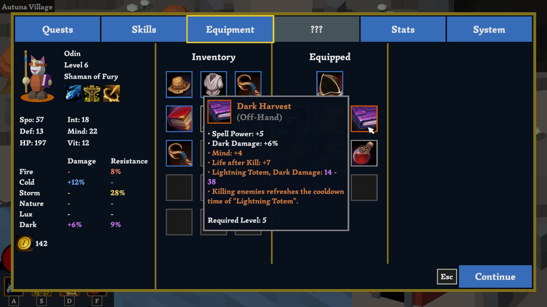 Dark Harvest Item